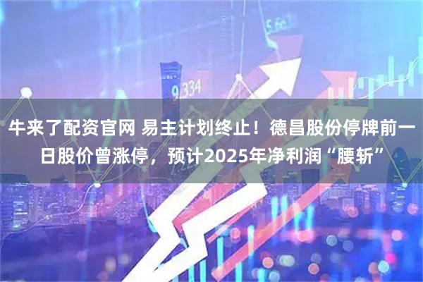 牛来了配资官网 易主计划终止！德昌股份停牌前一日股价曾涨停，预计2025年净利润“腰斩”